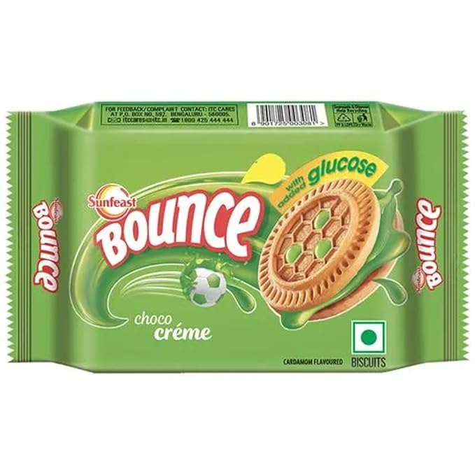 Sunfeast Bounce Creams Elaichi Sandwich Biscuits,