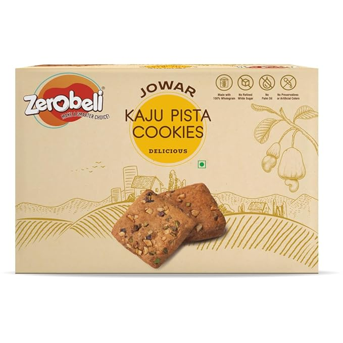 Zerobeli Jowar Kaju Pista Cookies